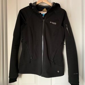 Columbia Omniheat Jacket Small Black Hood Zip